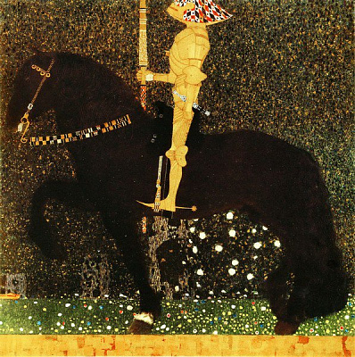 Картина Золотой рыцарь - Климт Густав 