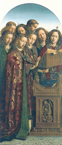 Гентский алтарь. Хор ангелов 