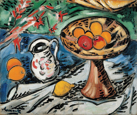 Картина Натюрморт с корзиной фруктов - Вламинк Морис Де 