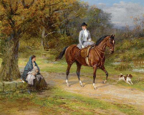 Картина Леди на коне в лесу - Харди Хейвуд 