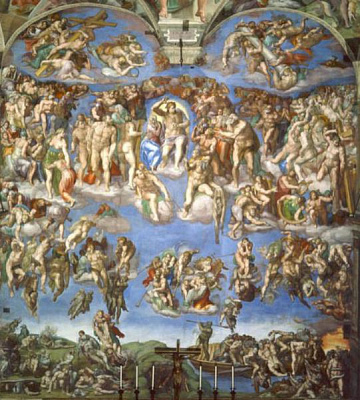 Картина Сташный суд 2 - Буонарроти Микеланджело 