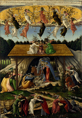 Картина Мистическое Рождество Христово - Боттичелли Сандро 