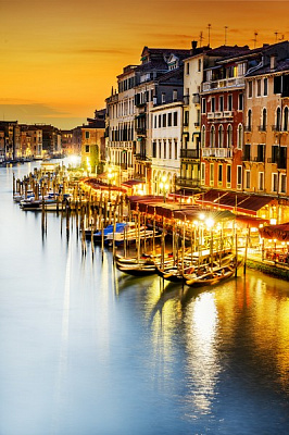 Картина Вечерний причал в Венеции - Город 