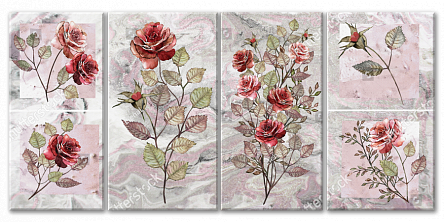 Цветочная композиция в розовых тонах