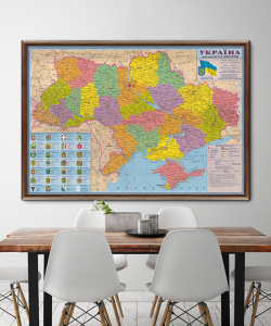 Карта Украины на стену