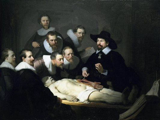 Картина Урок анатомии доктора Тульпа - Рембрандт ван Рейн 