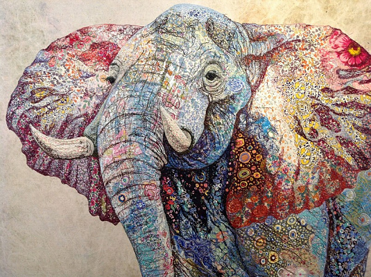 Картина Слон у візерунках - Картини у вітальню 