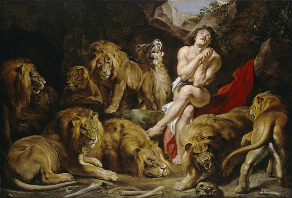 Картина Даниил во рву со львами - Рубенс Питер Пауль 