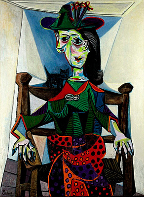 Картина Дора Маар с кошкой - Пикассо Пабло 