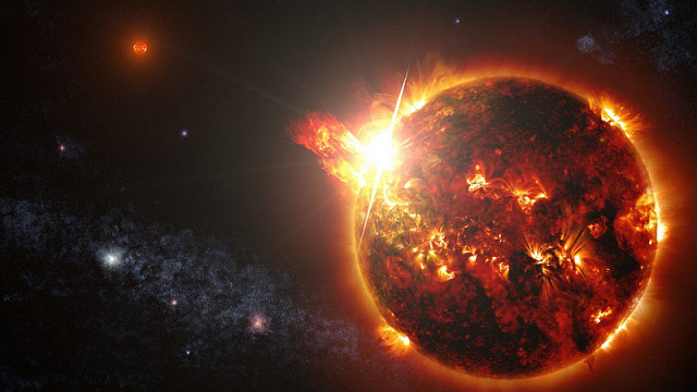 Картина Космос 7. Вспышка на солнце - Космос 