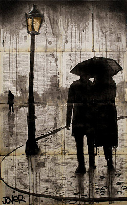 Картина Под дождем вдвоем - Жовер Луи 