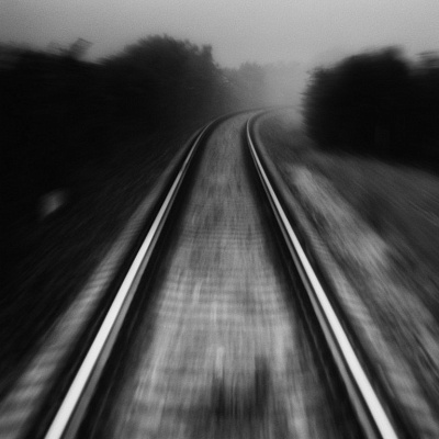 Картина Залізничні колії - Чорно-біле 