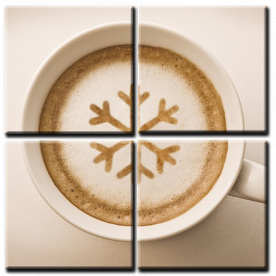 Картина Кофе - Из четырех частей 