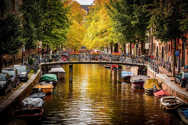 Картина Канал в Амстердаме - Город 