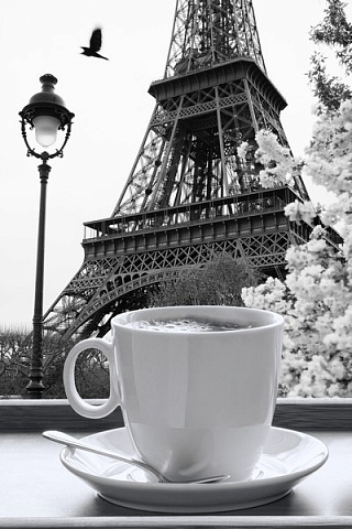 Утренний кофе в Париже
