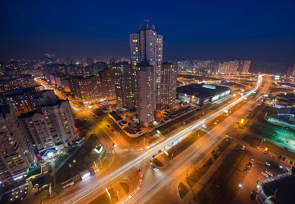 Картина Огни ночного Киева - Город 