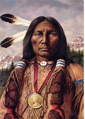 Картина Індіанець з орденом - Чоловічі національні 