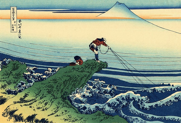Картина Кадзикадзава в Косю, провинция Каи - Японская живопись 