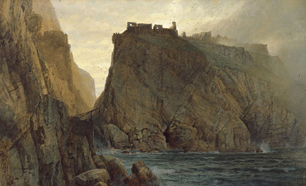 Замок Тинтагель на побережье Корнуолла