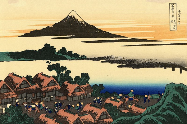 Картина Утренняя заря в Исава провинции Косю - Японская живопись 