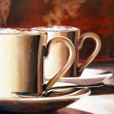 Картина Ланди Федерико - Кофе стынет - Картины для кафе 
