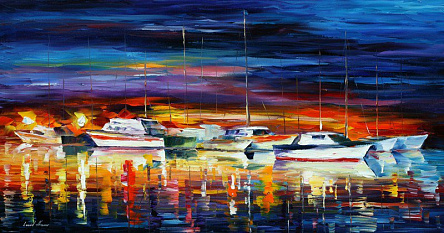 Яхт клуб ночью