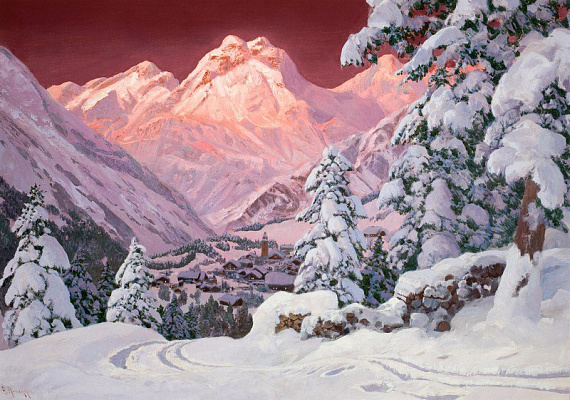 Картина Зимние Альпы 1 - Арнеггер Алоиз 