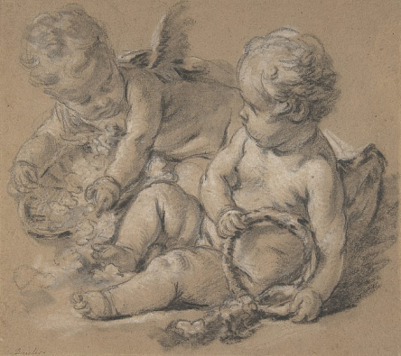 Путти с венками