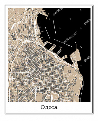 Картина Карта Одеси - Карти на стіну 
