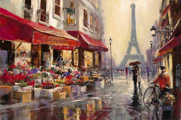 Картина Апрель в Париже - Картины для кафе 