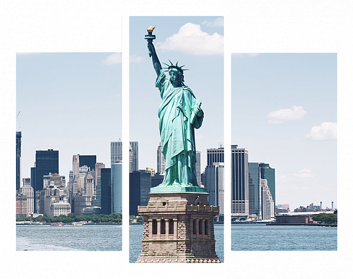 Картина Статуя Свободы. Нью-Йорк - Из трех частей 