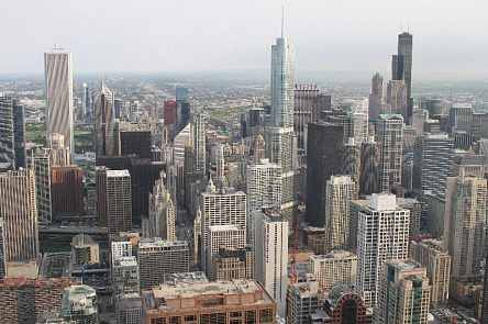 Небоскребы с вертолета