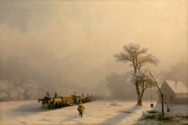 Картина Зимовий обоз у дорозі - Айвазовський Іван 