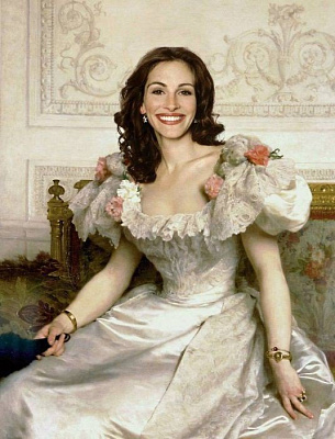Картина Мадемуазель у вінтажному вбранні - Жіночі старовинні 