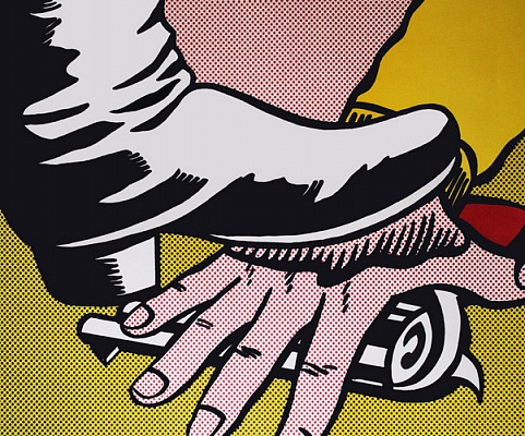 Картина Нога и рука - Лихтенштейн Рой 