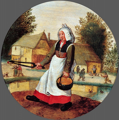 Картина Фламандские пословицы 14 - Брейгель Питер Младший 