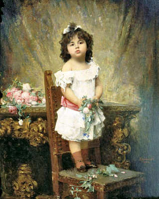 Картина Позу на стільці - Дитячі старовинні 