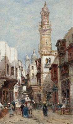 Картина Базар в Каире - Одельмарк Франц Вильгельм 