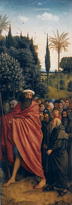 Картина Гентський вівтар. Святий Христофор та паломники - Ван Ейк Ян 