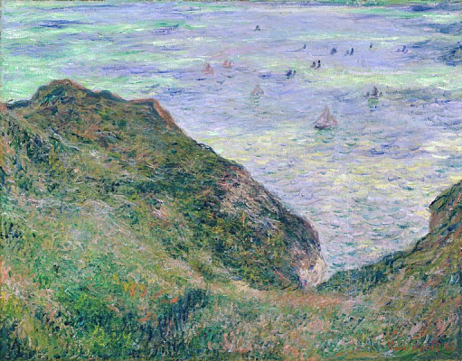 Картина Вид на море со скалы в Пурвиле - Моне Клод 