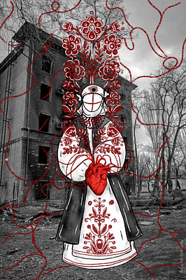 Картина Расстрелянный город Марии - Картины Анастисии Понoмаревой 