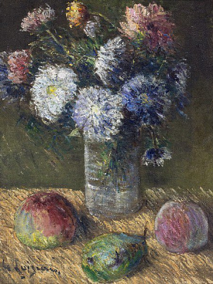 Картина Букет квітів та фрукти - Луазо Густав 
