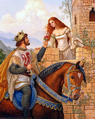 Картина король та королева - Парні старовинні 