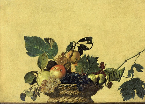 Картина Корзина с фруктами - Караваджо Микеланджело  