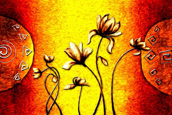 Картина Абстрактные цветы 10 - Кулик Рафал  