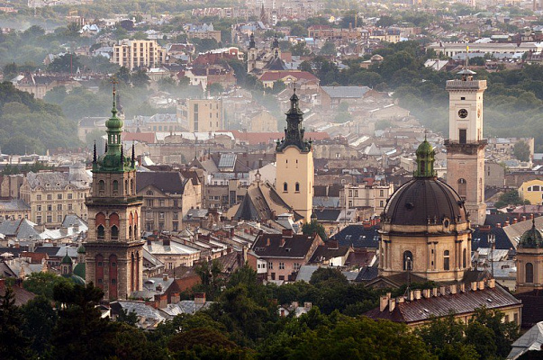Картина Туман над крышами Львова - Город 