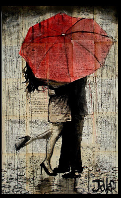 Картина Поцілунок під парасолькою - Жовер Луї 