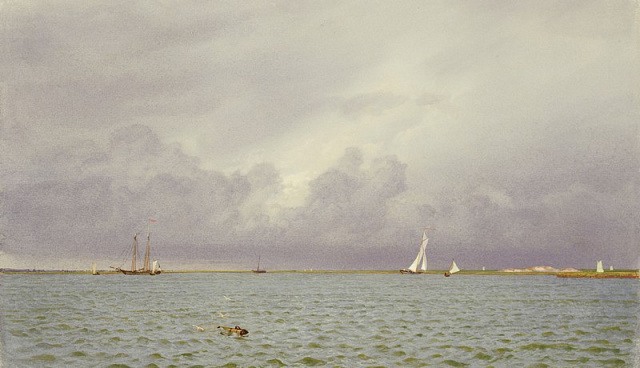 Картина Морской пейзаж с яхтами - Ричардс Уильям Трост 