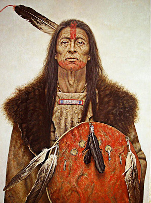Картина Індіанець із щитом - Чоловічі національні 