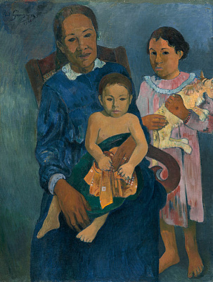 Картина Полинезийская женщина с ребенком - Гоген Поль 
